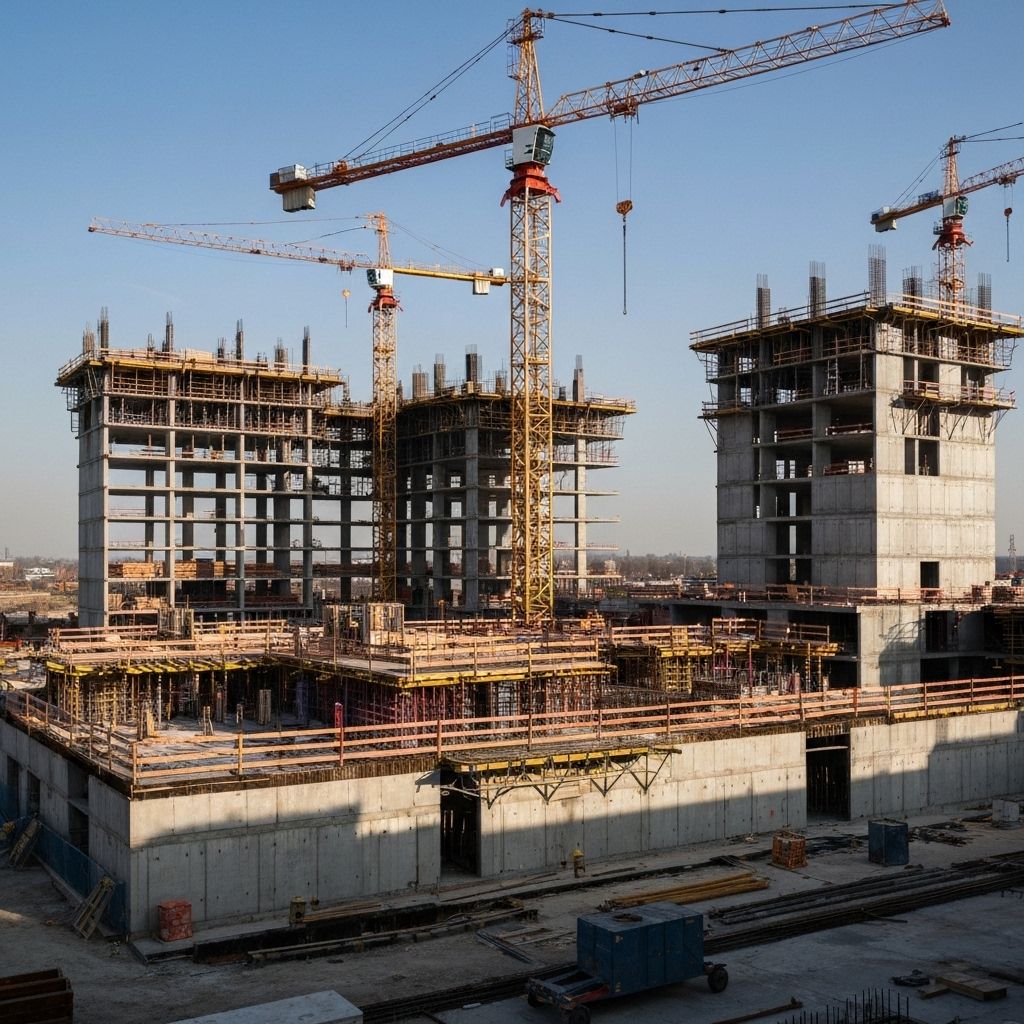 Sitio de construcción moderno